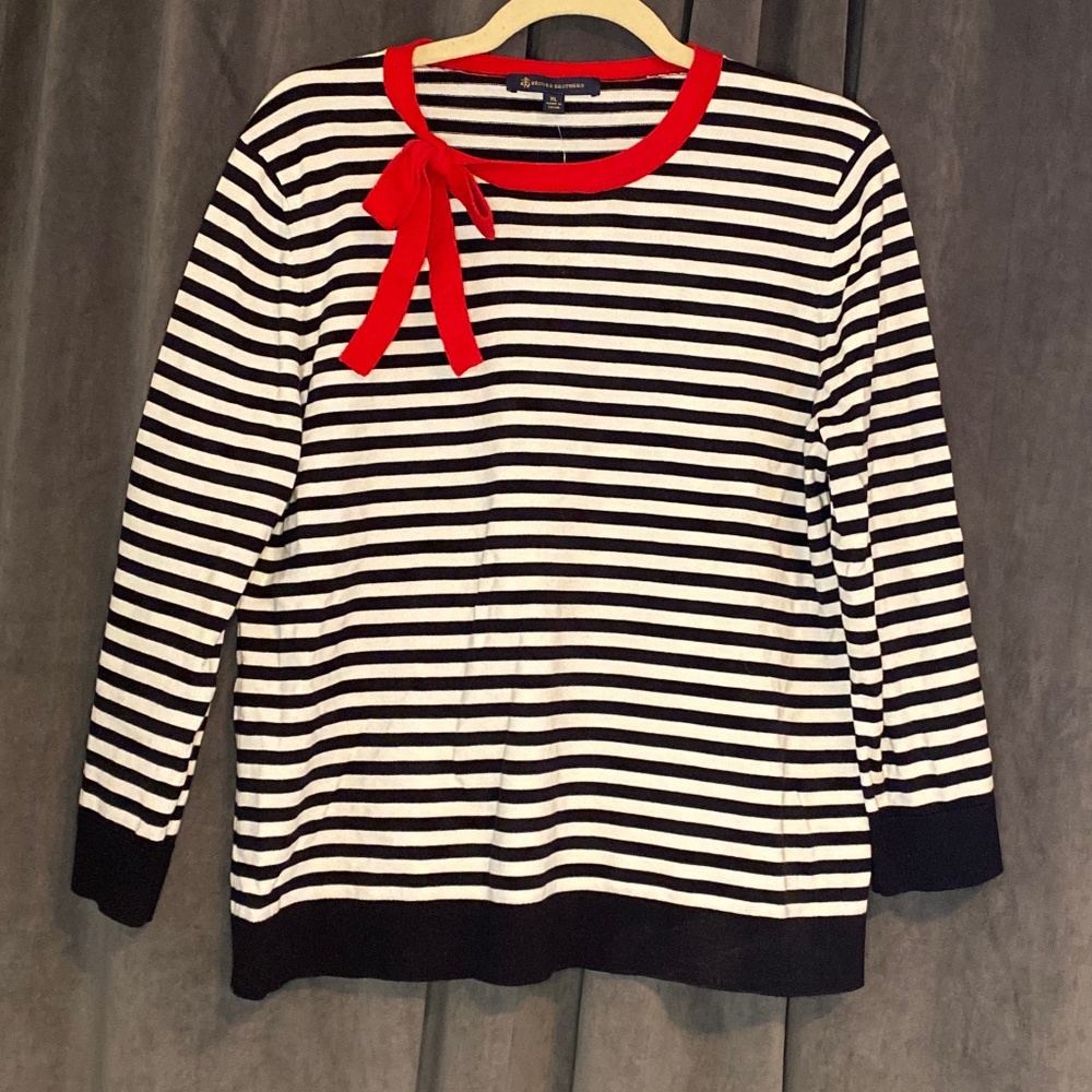 Brooks Brothers striped Cotton sweater